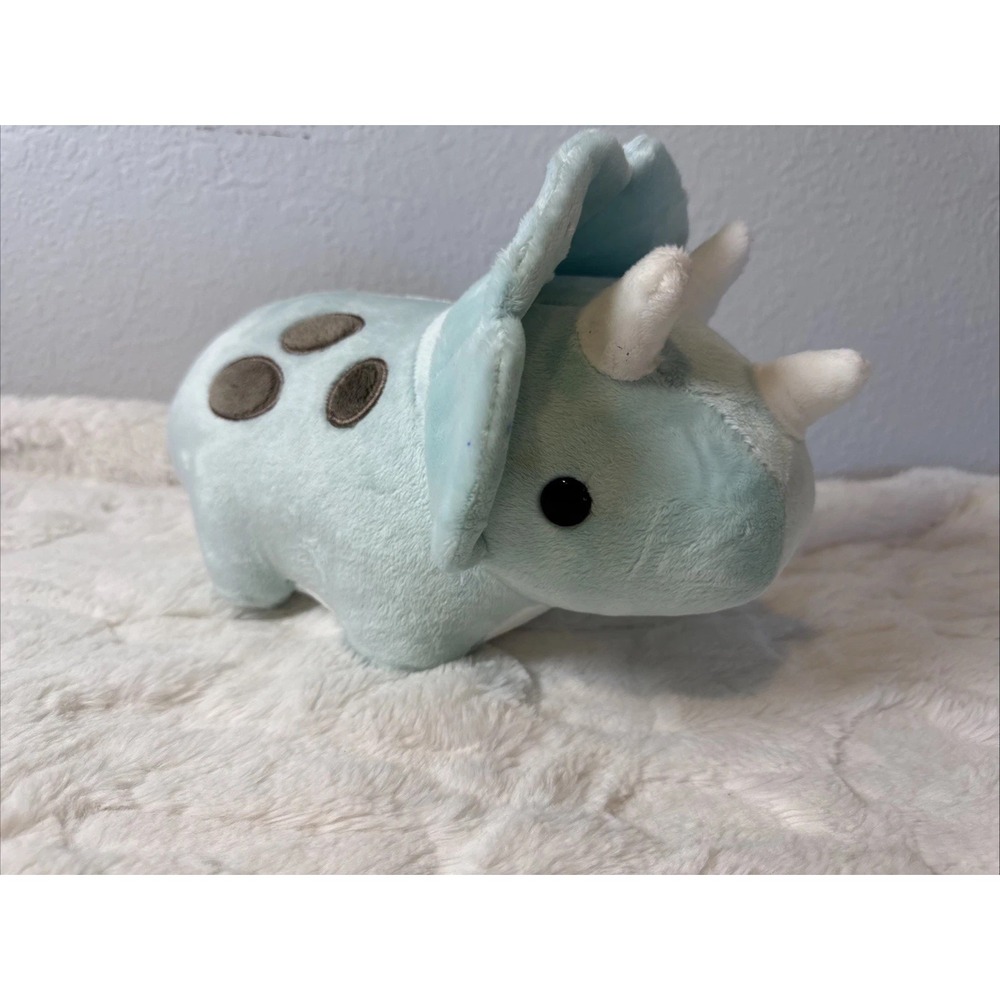 Bellzi Seri Triceratops Blue Dinosaur Stuffed Animal Plush Toy NWT 10 inch